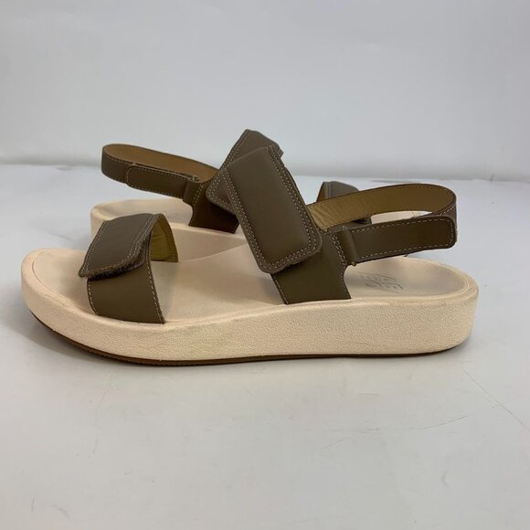 Abeo Women's Peyton Leather Adjustable Strap White Gum Bottom Sandals‎ Size 9 - Picture 5 of 14